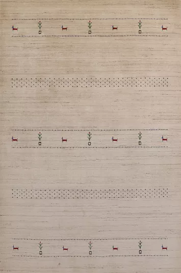 Handmade Gabbeh Indian Area Rug 5x8