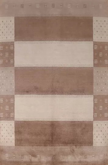 Handmade Wool Gabbeh Indian Area Rug 5x8