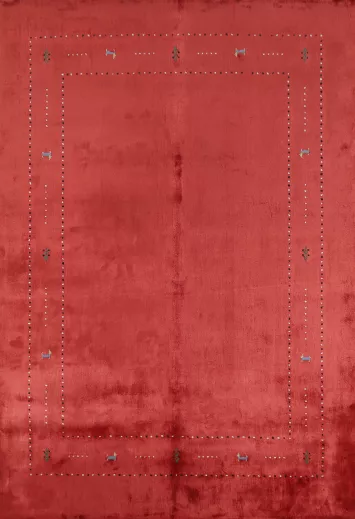 Tribal Wool Gabbeh Indian Area Rug 5x8