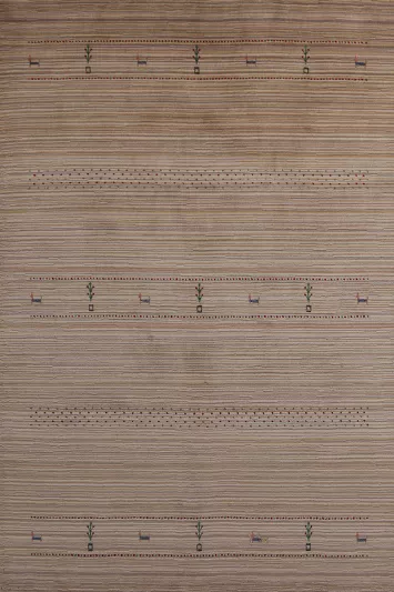 Tribal Wool Gabbeh Indian Area Rug 5x8