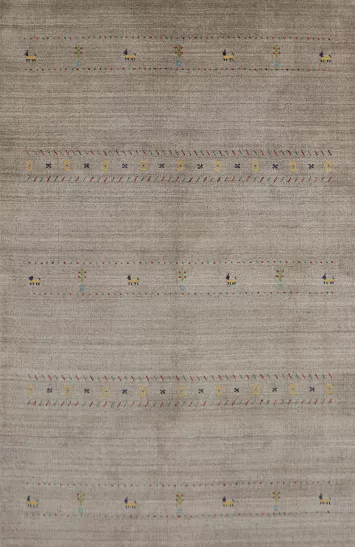 Handmade Wool Gabbeh Indian Area Rug 5x8