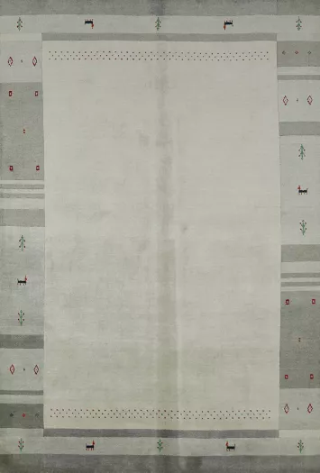 Handmade Wool Gabbeh Indian Area Rug 5x8