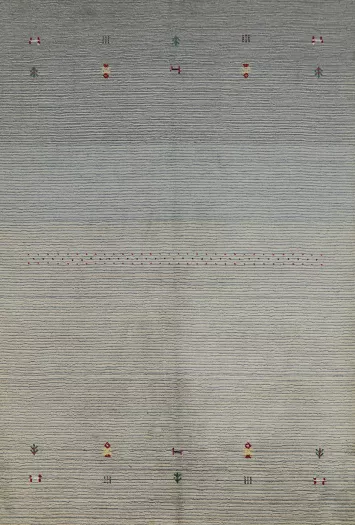 Handmade Wool Gabbeh Indian Area Rug 5x8