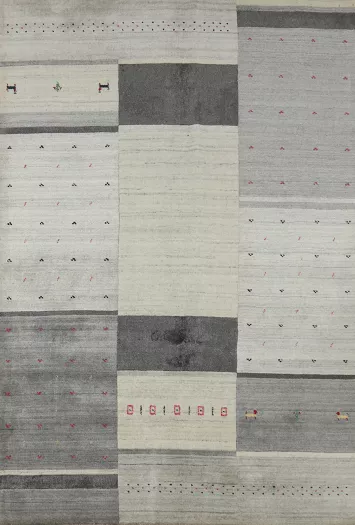 Tribal Wool Gabbeh Indian Area Rug 5x8