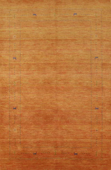 Tribal Wool Gabbeh Indian Area Rug 5x8