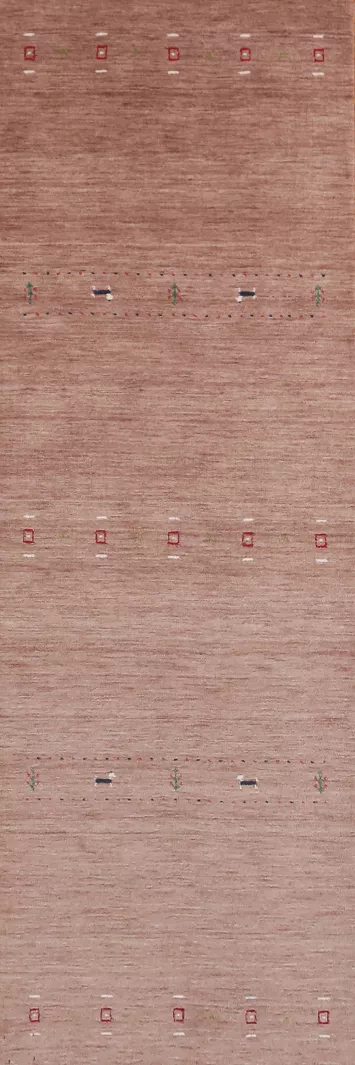 Handmade Gabbeh Indian Runner Rug 3x10