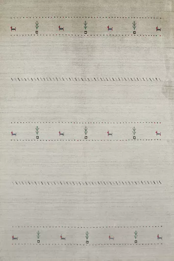 Handmade Gabbeh Indian Area Rug 5x8