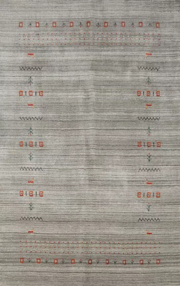 Tribal Gabbeh Indian Area Rug 5x8