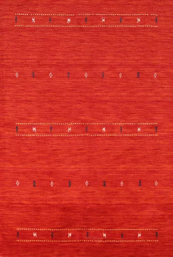 Tribal Wool Handmade Gabbeh Indian Rug 5x6