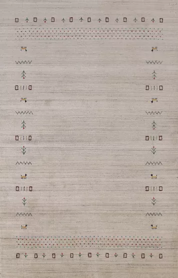 Little Animals Gabbeh Indian Area Rug 5x8