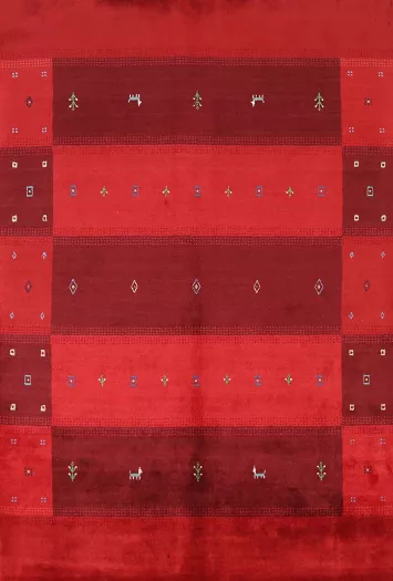 Little Animals Wool Gabbeh Indian Area Rug 5x8