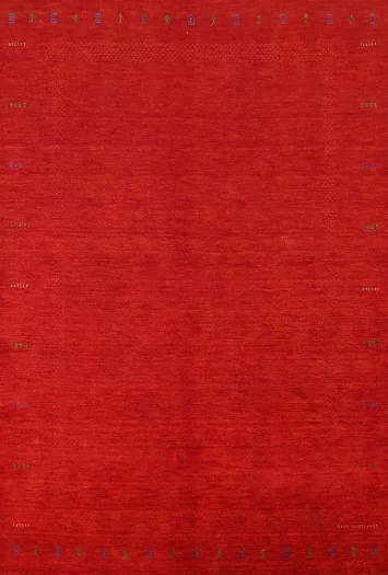 Red Wool Gabbeh Indian Area Rug 5x8
