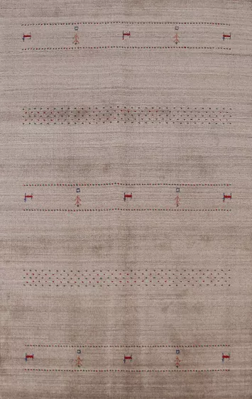 Handmade Wool Gabbeh Indian Area Rug 5x8