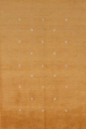 Yellow Wool Gabbeh Indian Rug 5x6