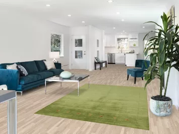 Green Wool Tribal Gabbeh Indian Area Rug 5x8