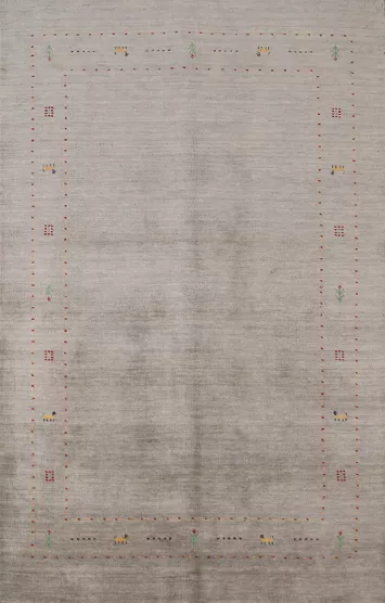 Tribal Gabbeh Indian Area Rug 5x8