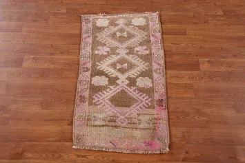 Antique Look Brown Anatolian Turkish Accent Rug 2x3
