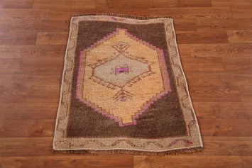 Geometric Wool Anatolian Turkish Accent Rug 2x3