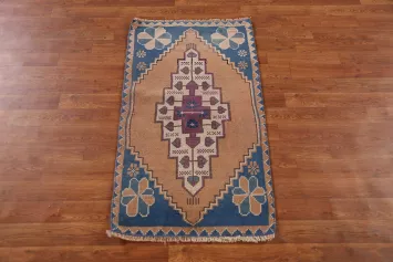 Geometric Wool Anatolian Oriental Accent Rug 2x4