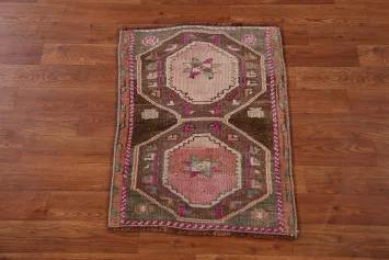 Tribal Wool Anatolian Oriental Foyer Rug 2x2