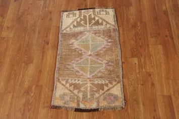 Tribal Wool Anatolian Oriental Foyer Rug 1x2