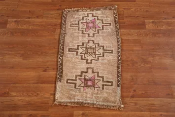 Tribal Wool Anatolian Oriental Foyer Rug 1x2