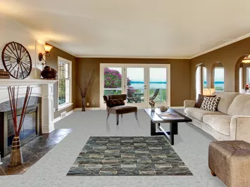 All-Over Geometric Moroccan Oriental Rug 5x7