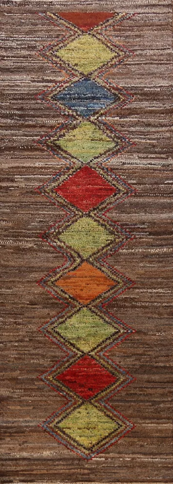 Geometric Moroccan Oriental Runner Rug 4x13