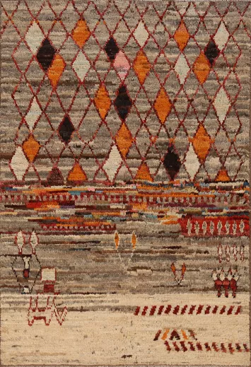 Trellis Geometric Moroccan Oriental Rug 4x6