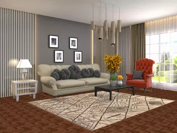 Geometric Moroccan Oriental Area Rug 6x8