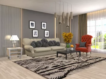 Geometric Moroccan Oriental Area Rug 6x9