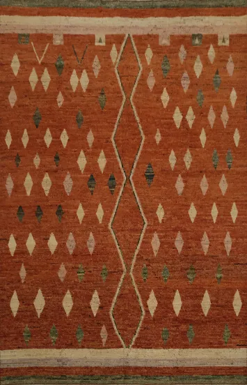 Elegant Geometric Moroccan Large Rug 10x14 for Living Spaces