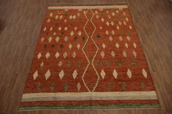 Elegant Geometric Moroccan Large Rug 10x14 for Living Spaces