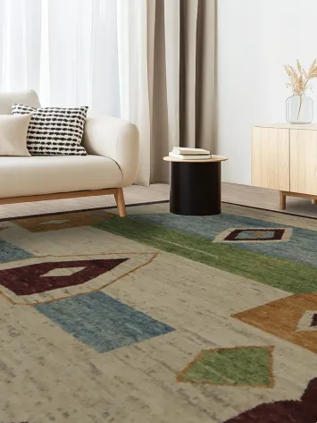 Bold Tribes Statement Moroccan Large Rug 10x14 in Vibrant Geometrics