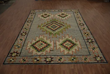 Classic Wool Moroccan Large Area Rug 10x13 Geometric Patterns