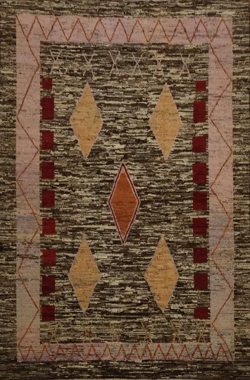 Diamond and Square Moroccan Large Rug 11x13 Perfect for Cozy Spaces