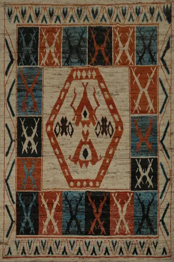 Exquisite Geometric Moroccan Large Rug 10x13 with Ethnic Patterns