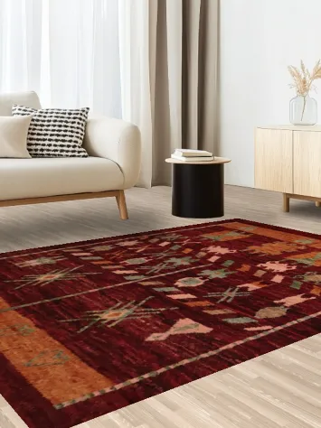 Rustic Tones Moroccan Area Rug 6x8 Details for Warmth and Style