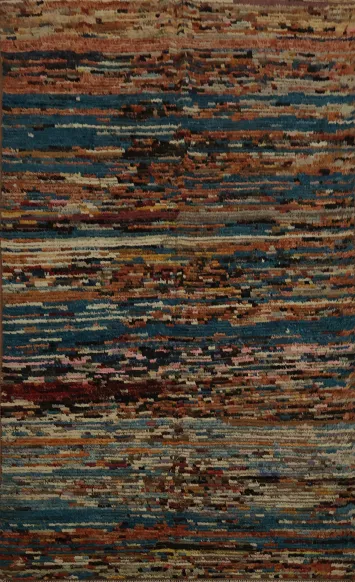 Dynamic Multicolored Moroccan Area Rug 6x10 for Living Spaces