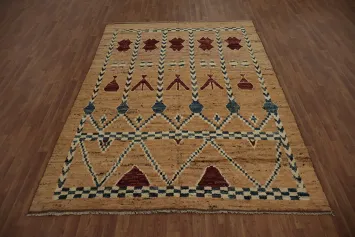 Ethnic Style Moroccan Area Rug 7x10 with Unique Symbolic Designs