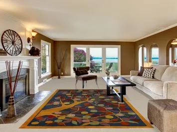 Antique Vegetable Dye Art Deco Chinese Area Rug 7x11