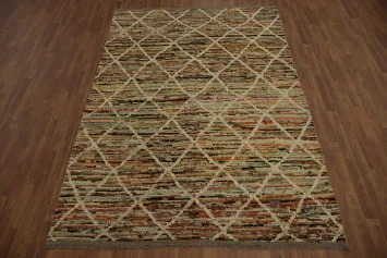 Earth Tones Moroccan Area Rug 7x10 for Cozy Stylish Homes