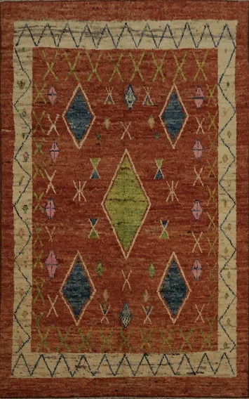 Geometric Moroccan Area Rug 7x10 Artisan Crafted Elegance