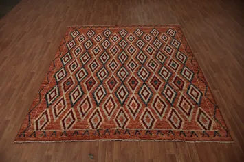 Bohemian Style Moroccan Area Rug 8x10 with Geometric Designs