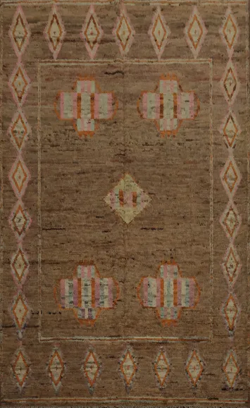 Handmade Moroccan Oriental Area Rug 7x10