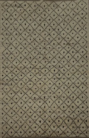 All-Over Trellis Moroccan Oriental Area Rug 7x10