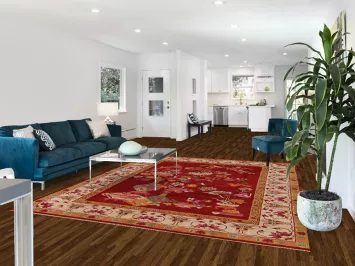 Red Floral Wool Heriz Serapi Indian Area Rug 8x10