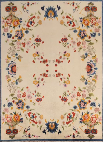 Handmade Floral Heriz Serapi Indian Area Rug 8x10
