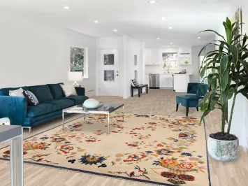 Handmade Floral Heriz Serapi Indian Area Rug 8x10