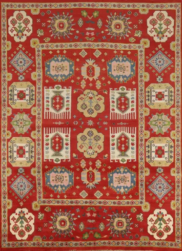 Red Geometric Heriz Serapi Indian Area Rug 8x10